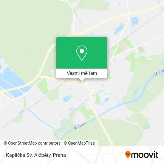 Kaplička Sv. Alžběty mapa