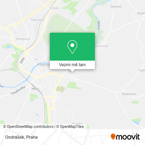 Ondrášek mapa