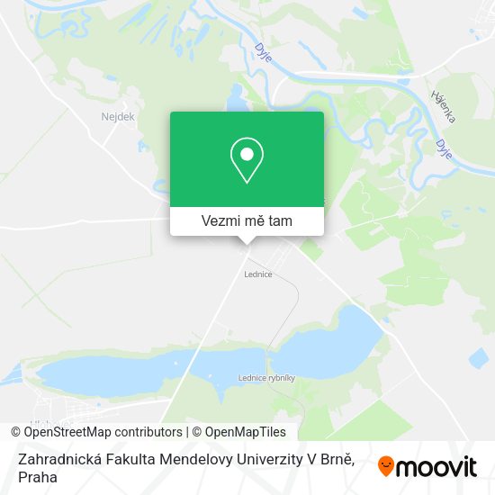 Zahradnická Fakulta Mendelovy Univerzity V Brně mapa