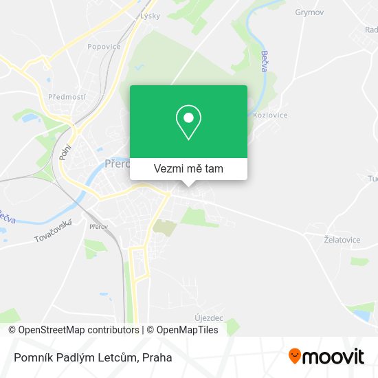 Pomník Padlým Letcům mapa
