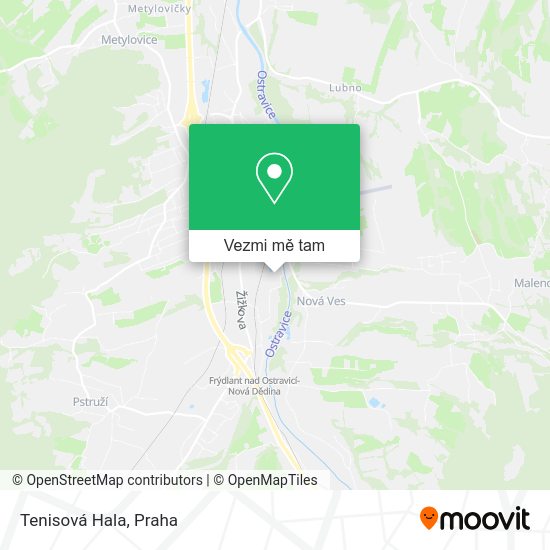 Tenisová Hala mapa