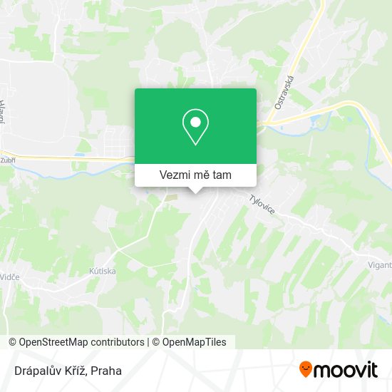 Drápalův Kříž mapa