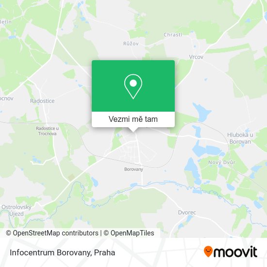 Infocentrum Borovany mapa