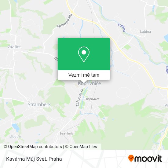 Kavárna Můj Svět mapa