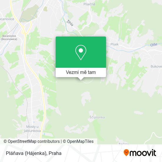 Pláňava (Hájenka) mapa