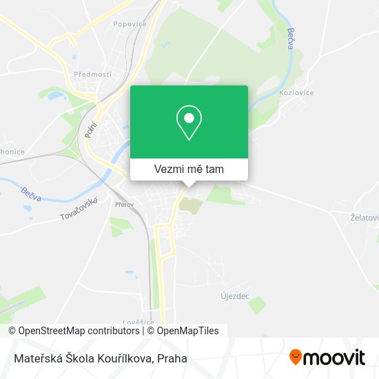 Mateřská Škola Kouřílkova mapa