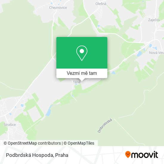 Podbrdská Hospoda mapa