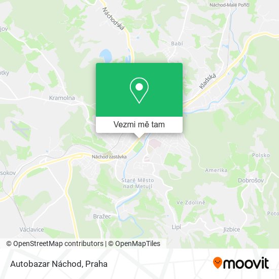 Autobazar Náchod mapa