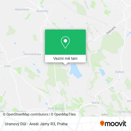 Uranový Důl - Areál Jámy R3 mapa