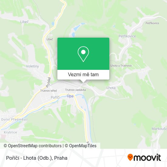 Poříčí - Lhota (Odb.) mapa