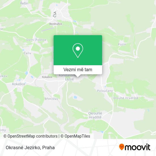 Okrasné Jezírko mapa
