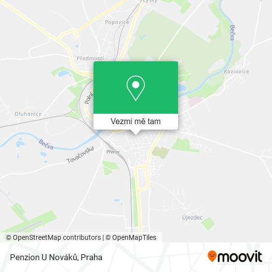 Penzion U Nováků mapa