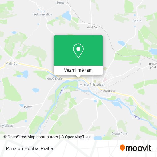 Penzion Houba mapa