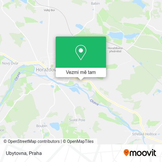Ubytovna mapa