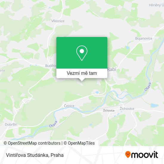 Vintířova Studánka mapa