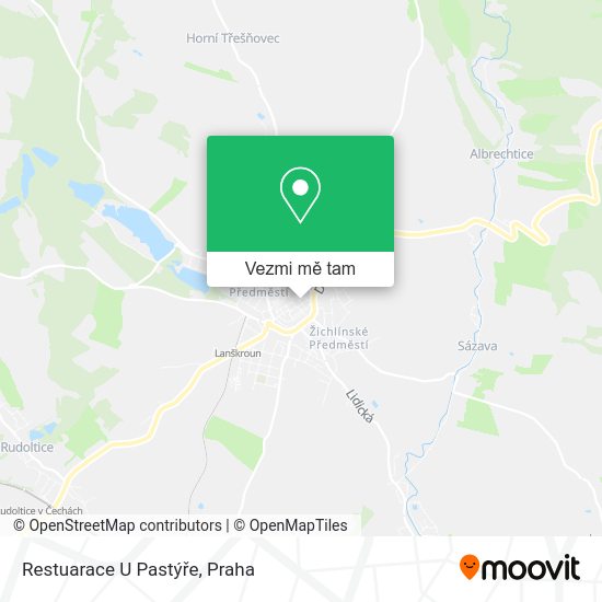 Restuarace U Pastýře mapa