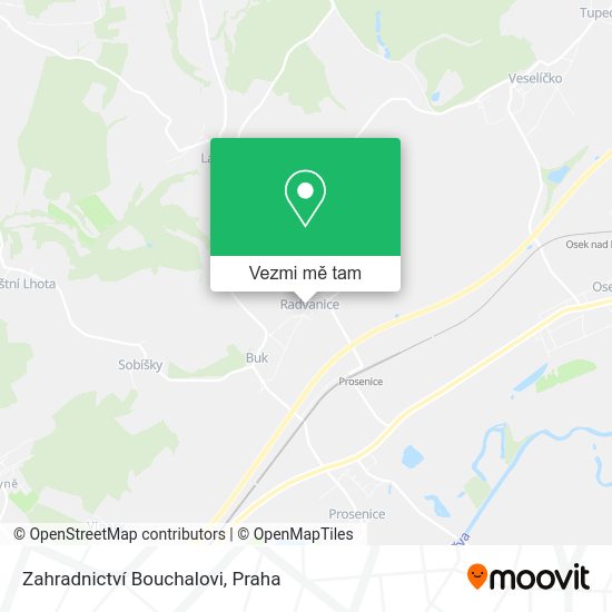 Zahradnictví Bouchalovi mapa