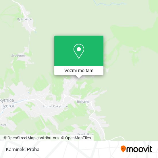 Kamínek mapa
