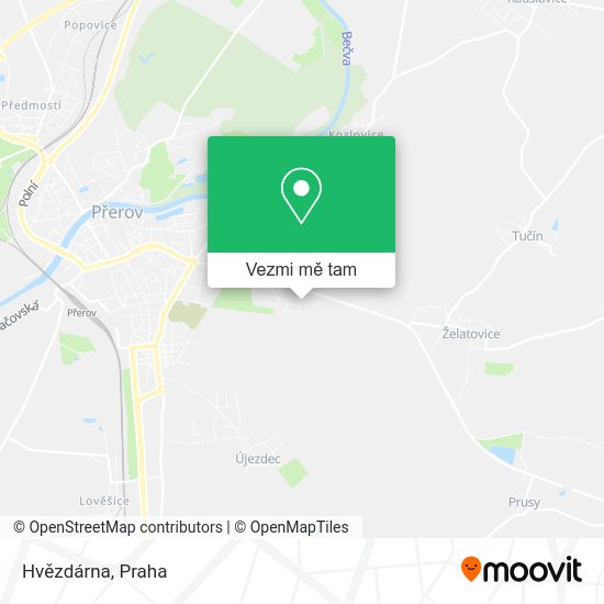 Hvězdárna mapa