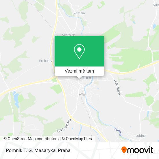 Pomník T. G. Masaryka mapa