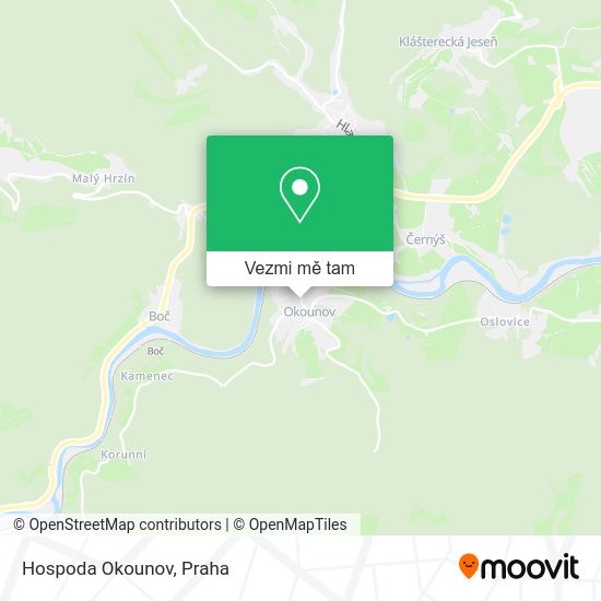 Hospoda Okounov mapa