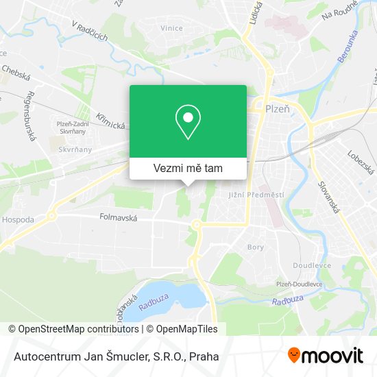Autocentrum Jan Šmucler, S.R.O. mapa