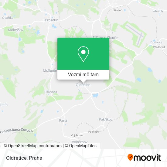 Oldřetice mapa