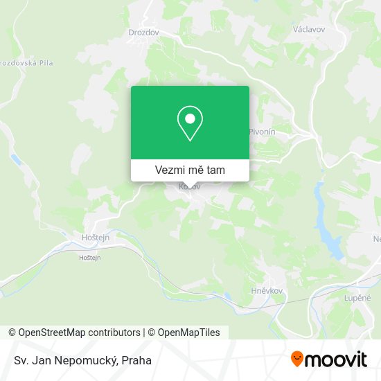 Sv. Jan Nepomucký mapa