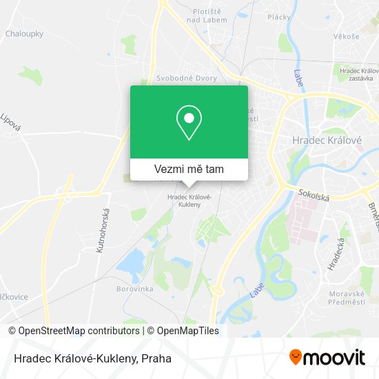 Hradec Králové-Kukleny mapa