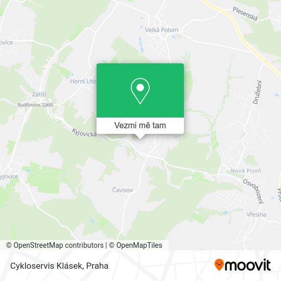 Cykloservis Klásek mapa
