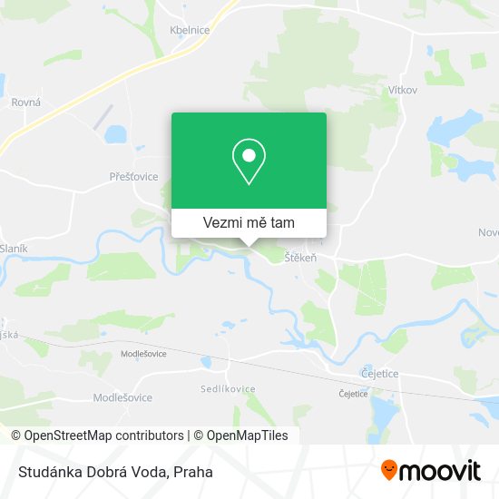 Studánka Dobrá Voda mapa
