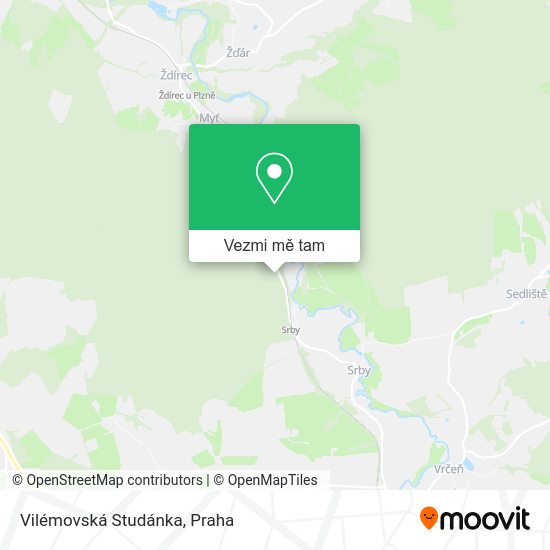 Vilémovská Studánka mapa