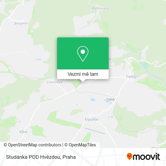 Studánka POD Hvězdou mapa