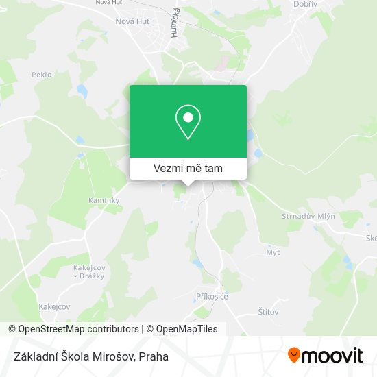 Základní Škola Mirošov mapa