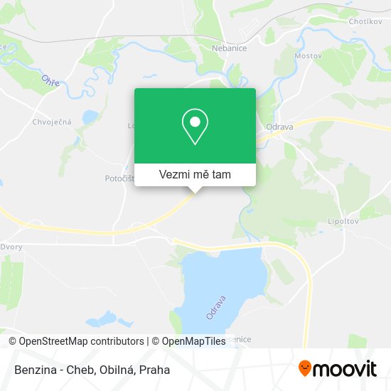 Benzina - Cheb, Obilná mapa