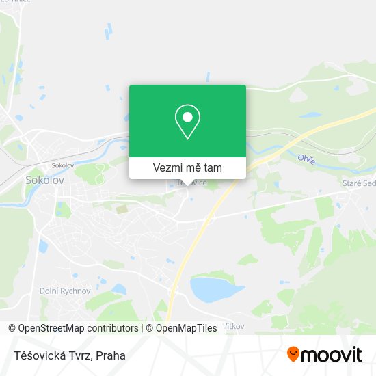 Těšovická Tvrz mapa
