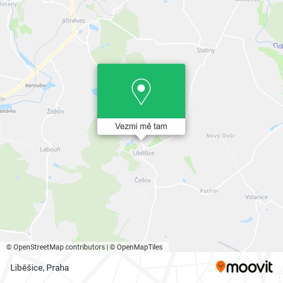 Liběšice mapa