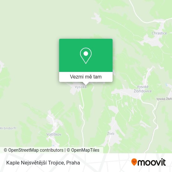 Kaple Nejsvětější Trojice mapa