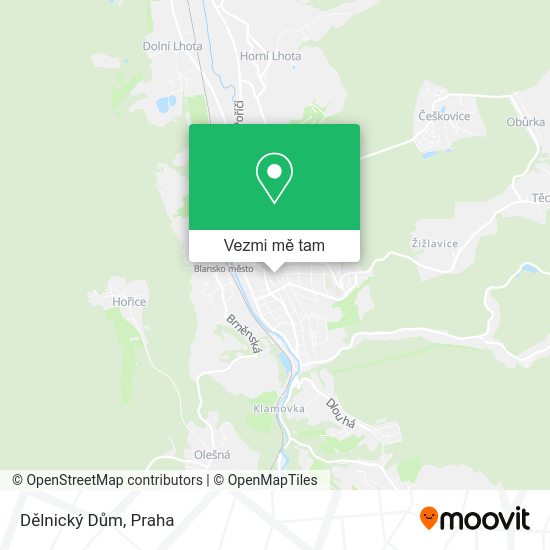 Dělnický Dům mapa
