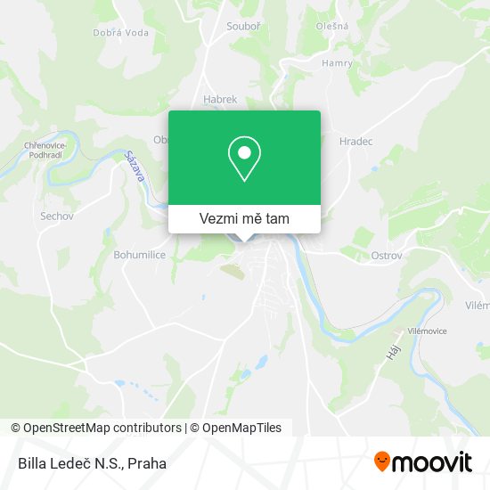 Billa Ledeč N.S. mapa