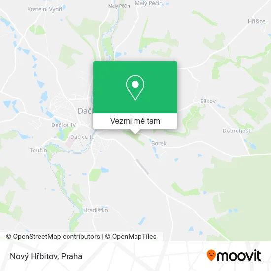 Nový Hřbitov mapa