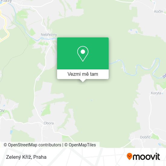 Zelený Kříž mapa