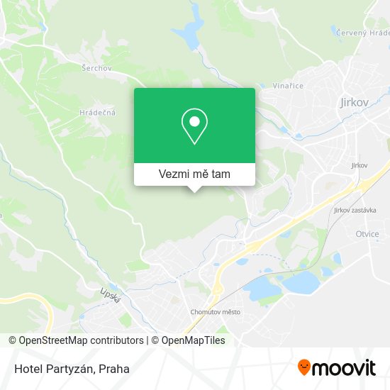 Hotel Partyzán mapa