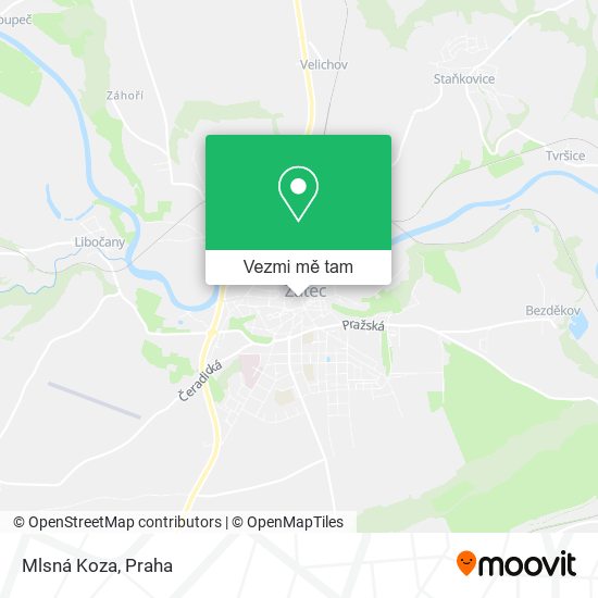 Mlsná Koza mapa