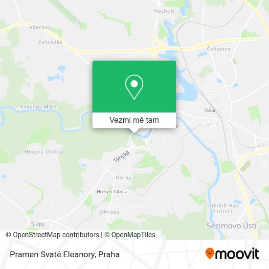 Pramen Svaté Eleanory mapa