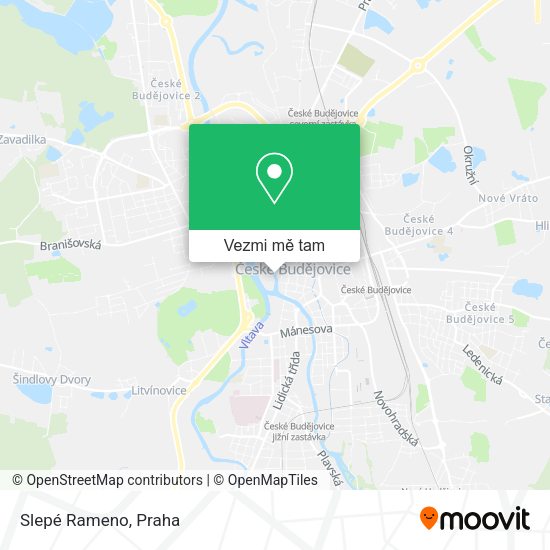 Slepé Rameno mapa