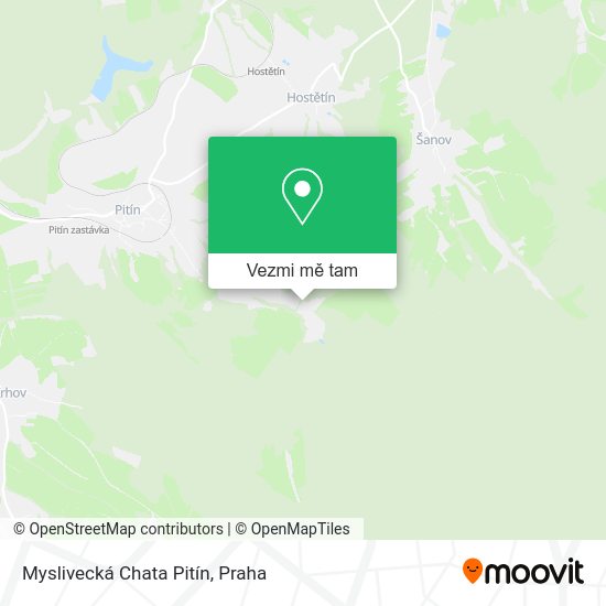 Myslivecká Chata Pitín mapa