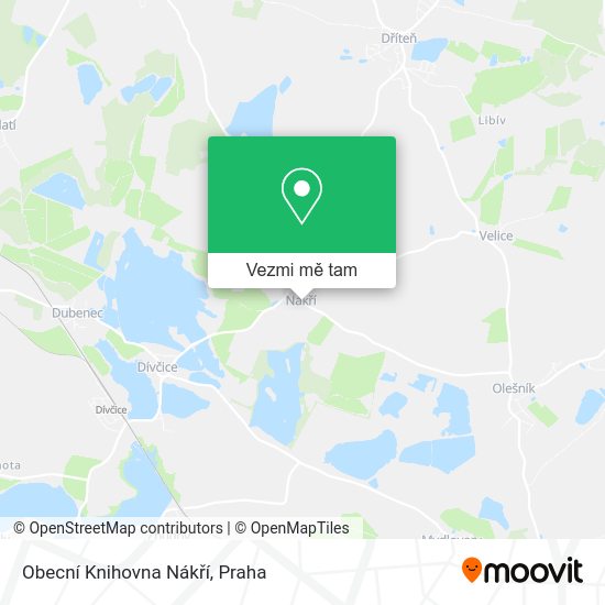 Obecní Knihovna Nákří mapa