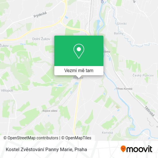 Kostel Zvěstování Panny Marie mapa