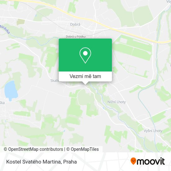 Kostel Svatého Martina mapa